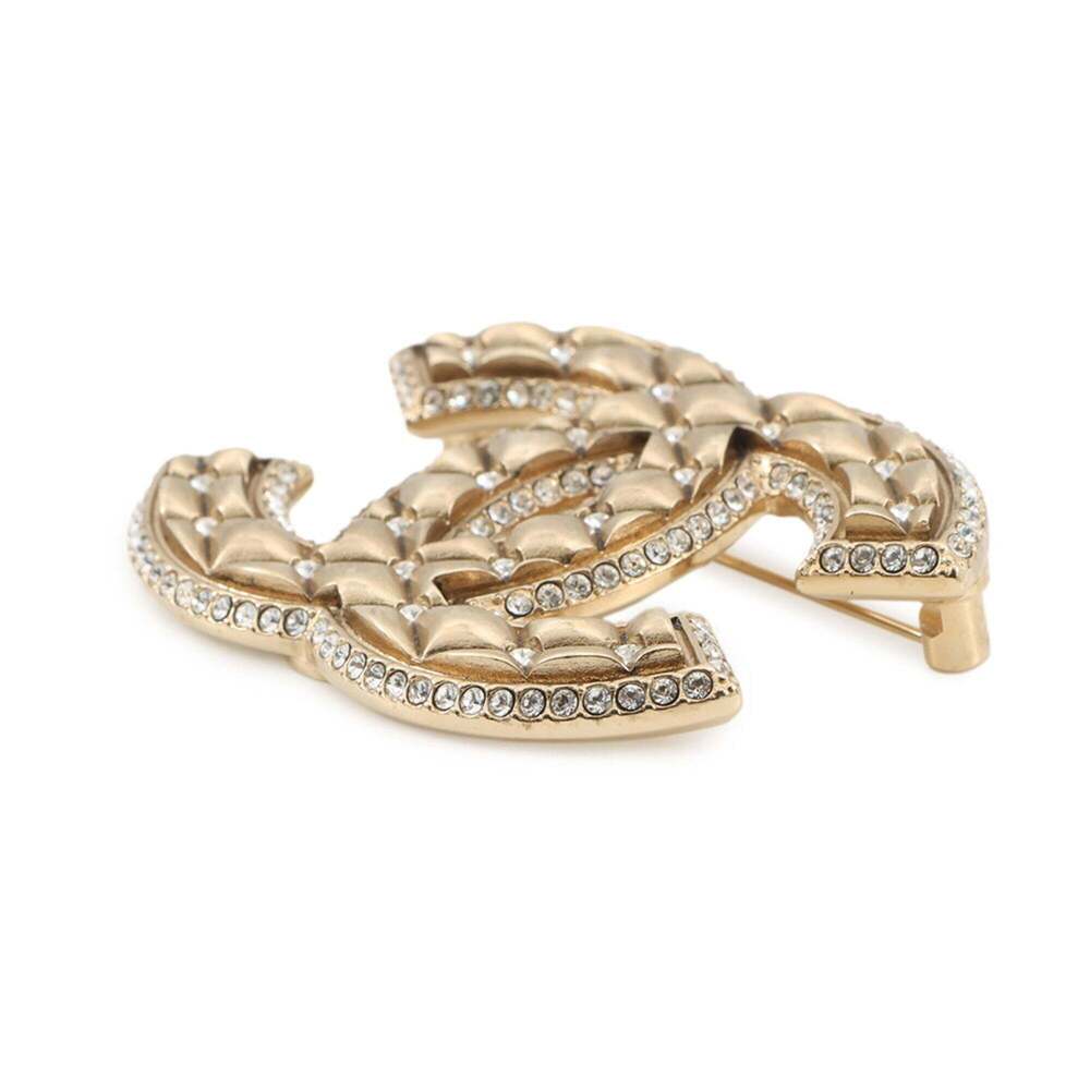 CHANEL Authentic Gold Logo Brooch - Picture 2 of 10